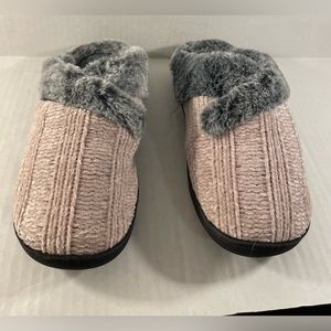 Cozy Pink and Gray Women's Slippers